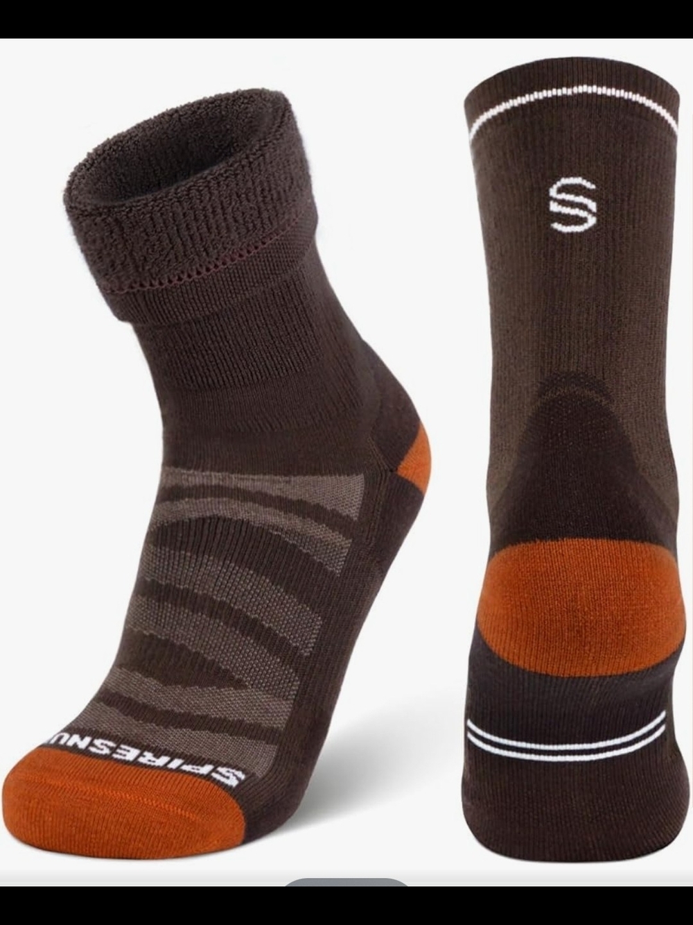 Thick Thermal Merino Wool Hiking Socks, Full Cushion Winter Socks, Anti Blister